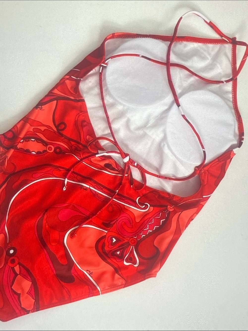 Emilio Pucci Red and Pink One-Piece Swimsuit with Matching Sarong - Picture 5 of 9